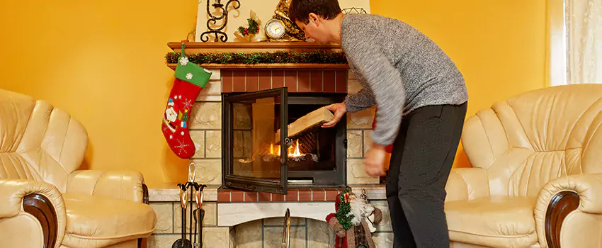 Rusted Metal Fireplace Restoration in Oak Ridge, Tennessee